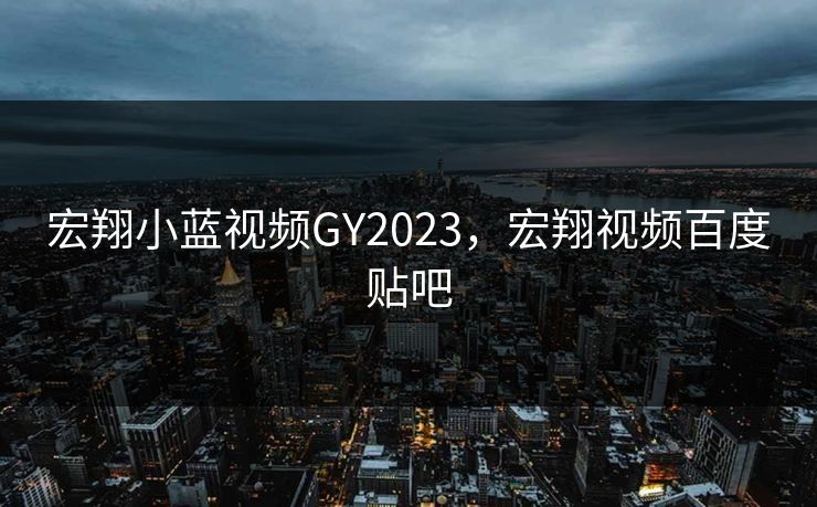 宏翔小蓝视频GY2023，宏翔视频百度贴吧